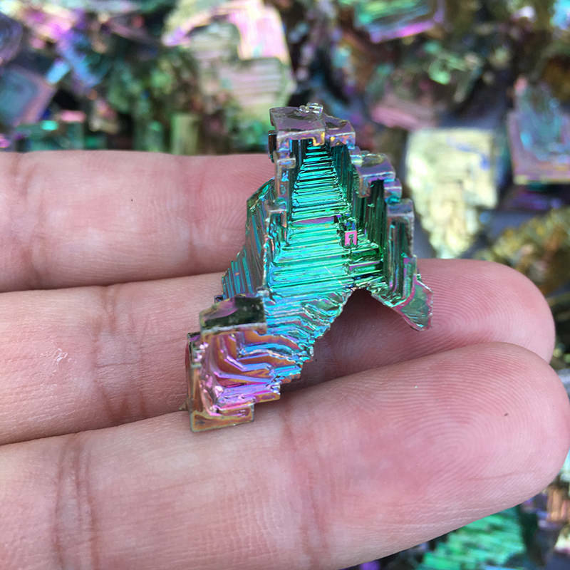 Natural Aura Titanium Bismuth Gemstone Rainbow Quartz Crystal Specimens Healing