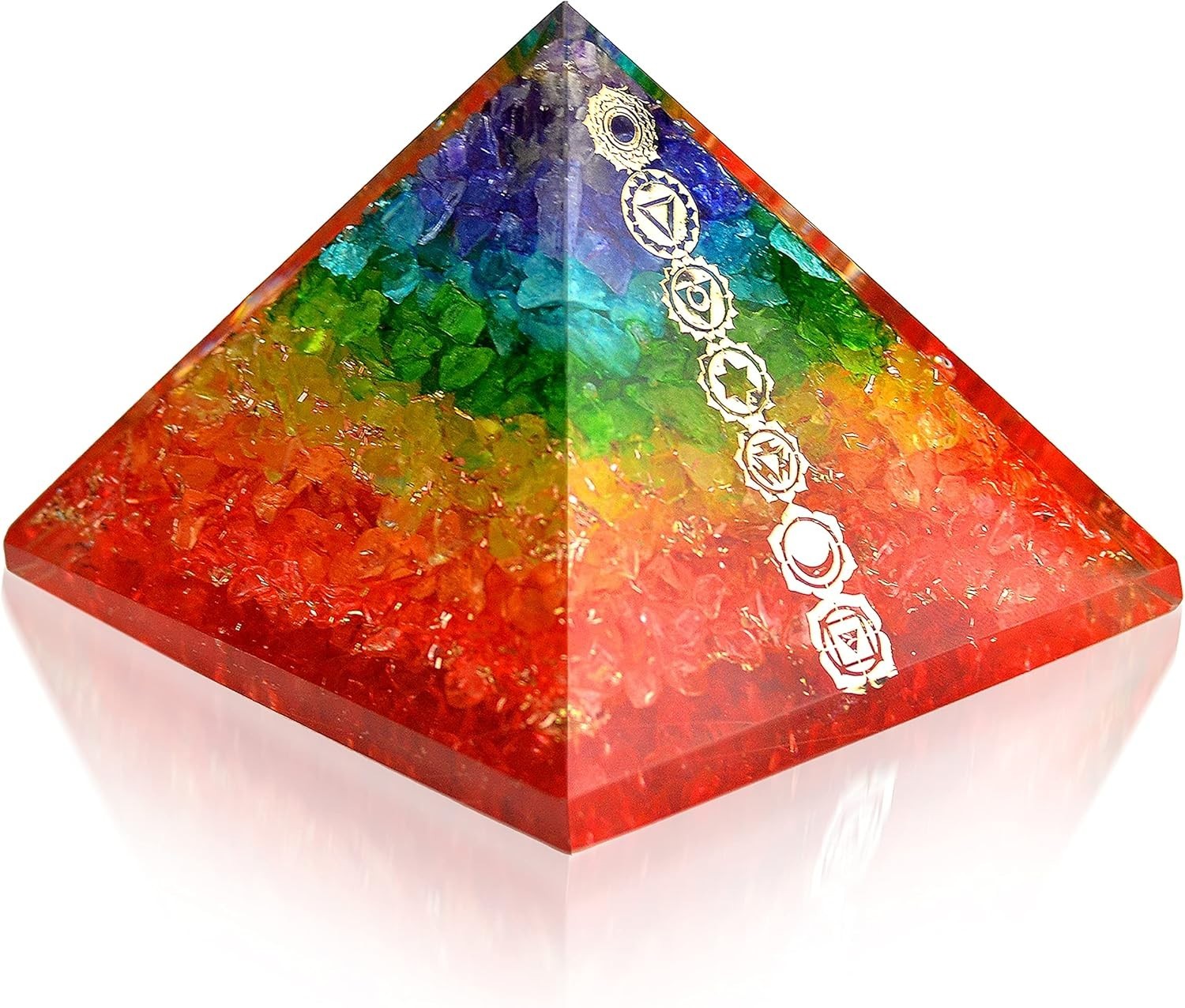 Handcrafted Orgone Pyramid Chakra Balancing Energy Generator Meditation Pyramid