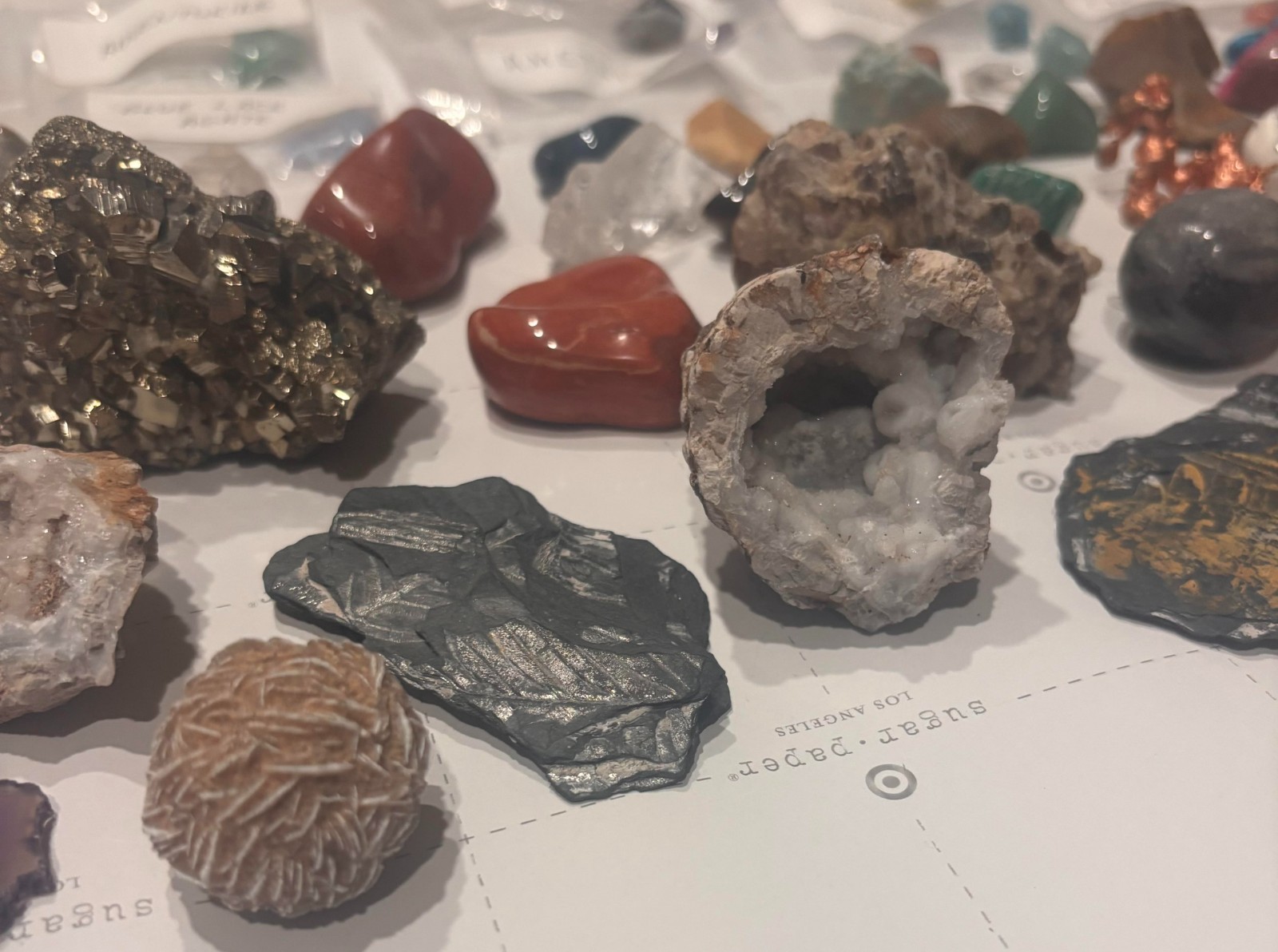Gemstone Rocks Minerals Collection Shark Teeth Agate Amethyst Tiger Eye Lapis