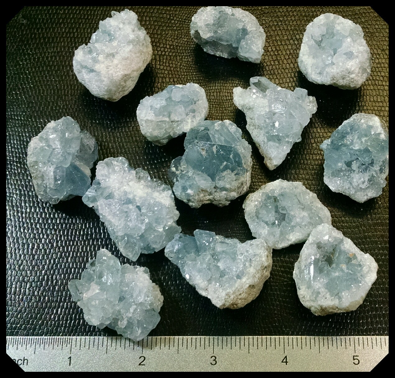 XSmall AA grade Natural Celestite Mineral Cluster from Madagascar .75-1″ ech 1pc