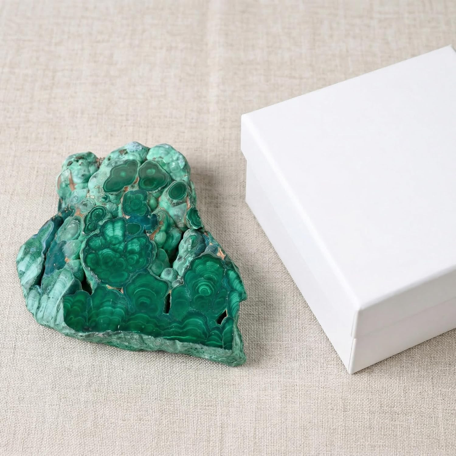 Natural Malachite Slice 50-100g (0.11-0.22lb), Polished Malachite Slab Healing C