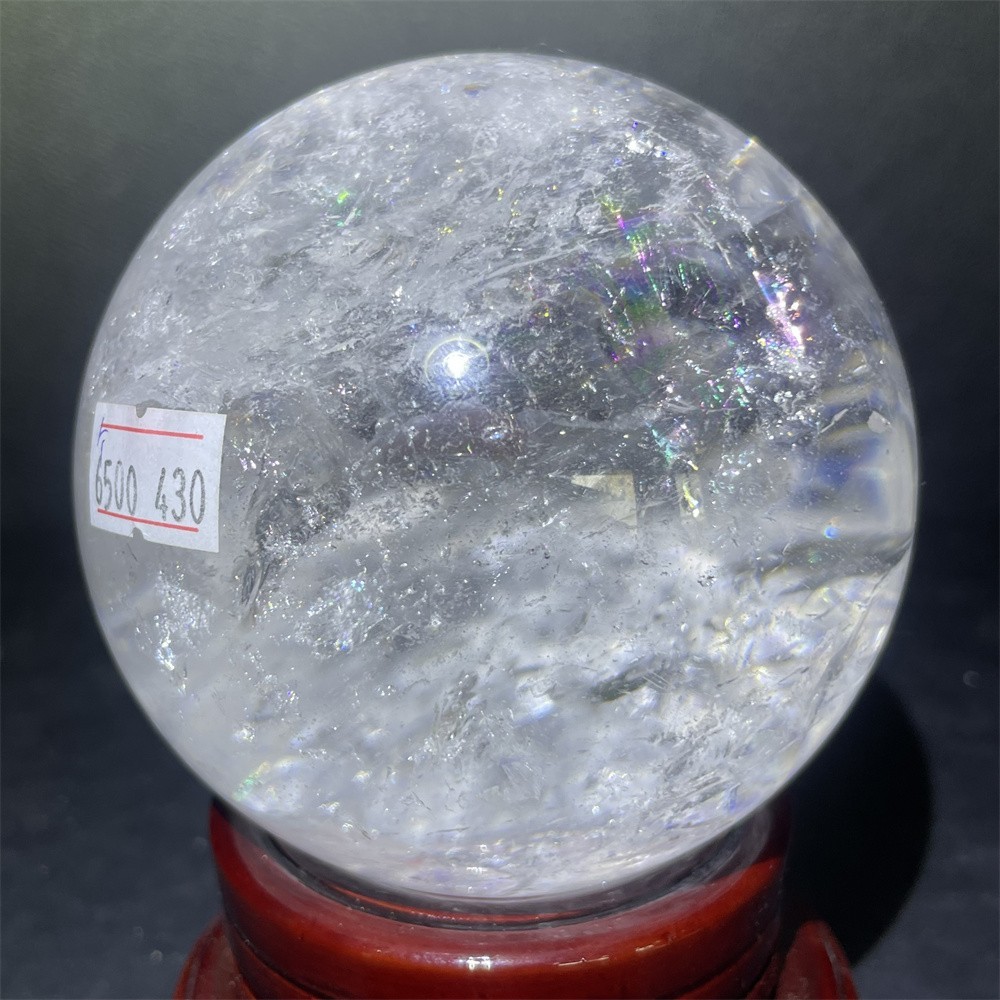 2.3LB 3.3″ Natural A++ Top Clear Crystal Quartz Sphere Energy Ball Healing Decor