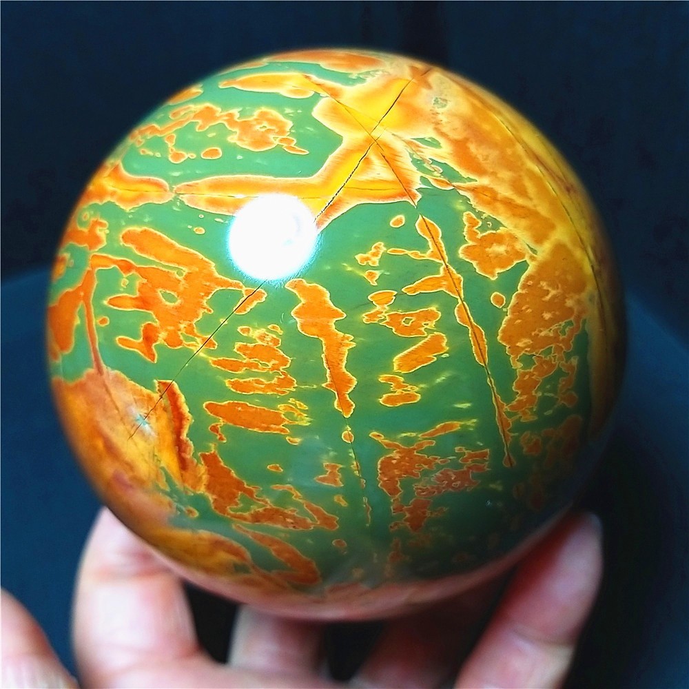 RARE 1020G Natural Polished Colorful Agate stone Ball Healing Madagascar CA4819