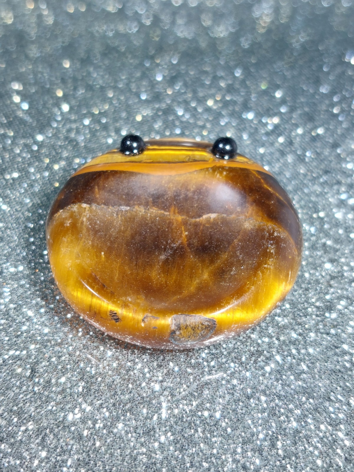 Tiger Eye Pet Worry Stone 28.4g- Grounding Anxiety Relief – Healing Energy