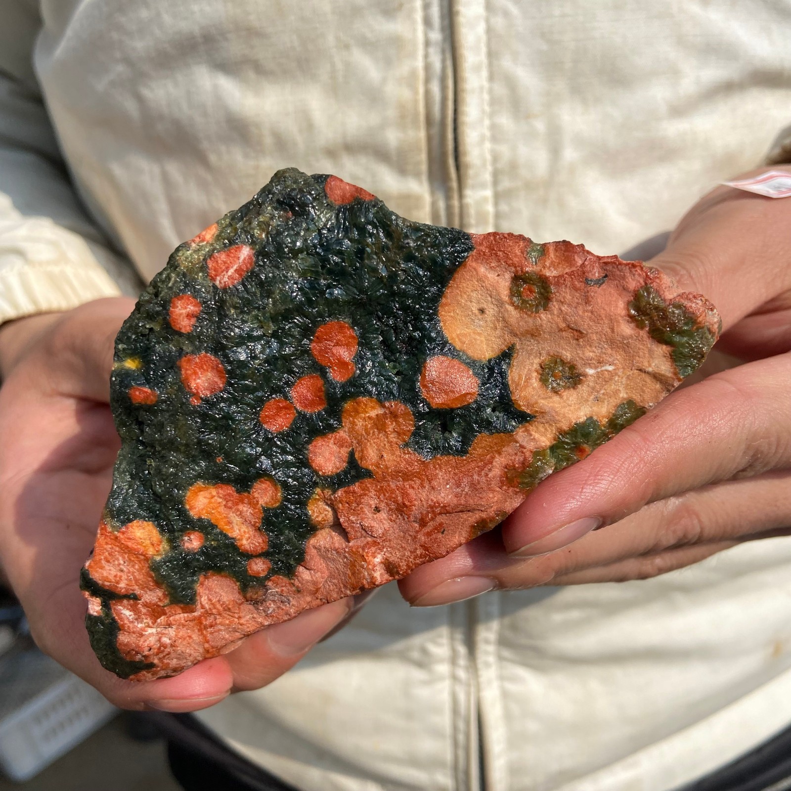 1.3lb Natural colourful ocean jasper raw stone crystal rough mineral specimen