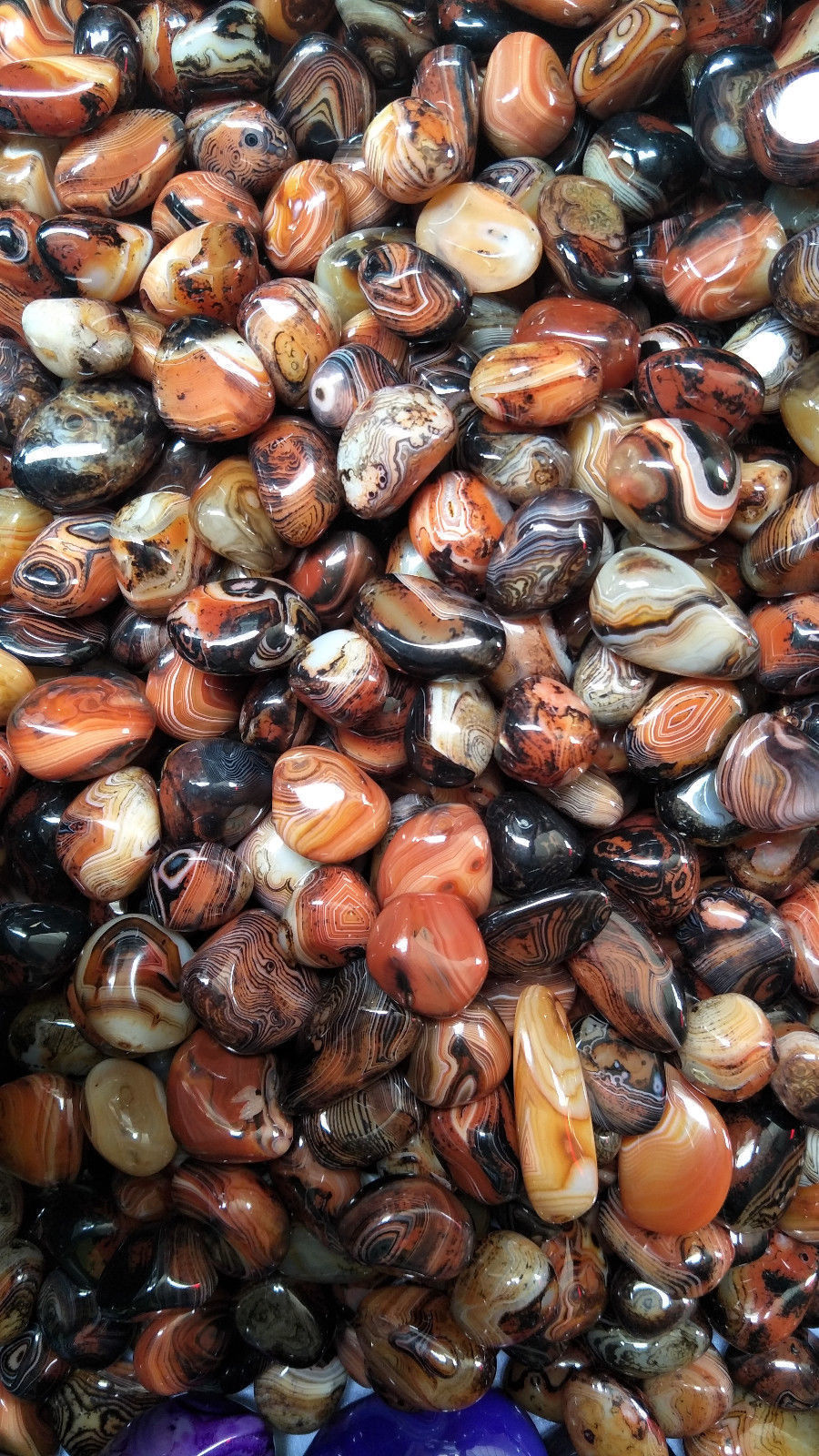 1000g Madagascar Banded Agate Alarge Tumbled Beautiful Patterns Randomly Send