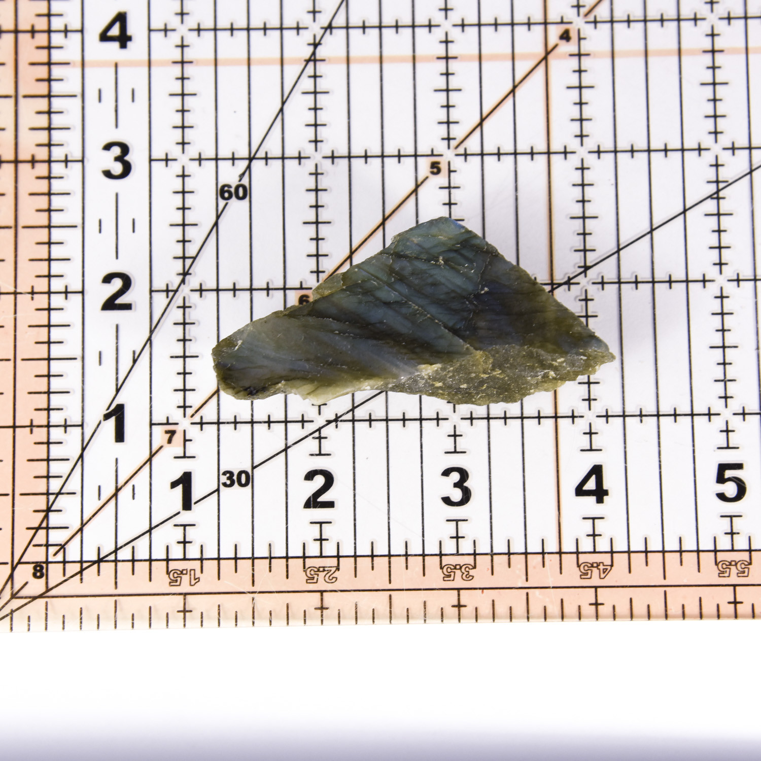 Natural Rough Labradorite feldspar Crystal Specimen 1 polished side 0007