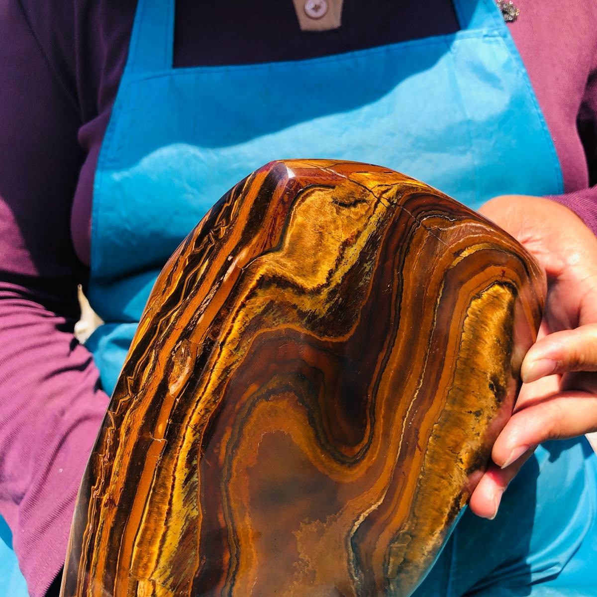 9.52 LB Natural Tiger Eye Polished Specimen Home Decor Raw Healing Stone 5350