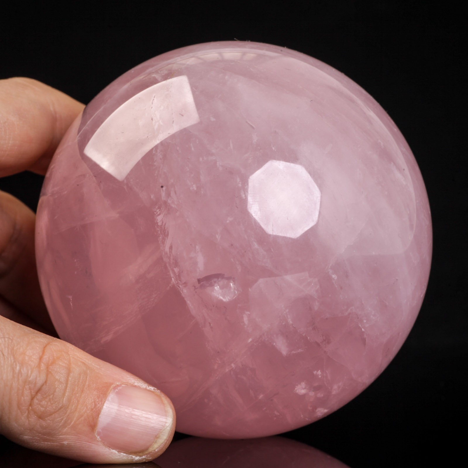 755g 82mm Pink Rose Quartz Sphere Large Crystal Ball Natural Healing Stone Decor