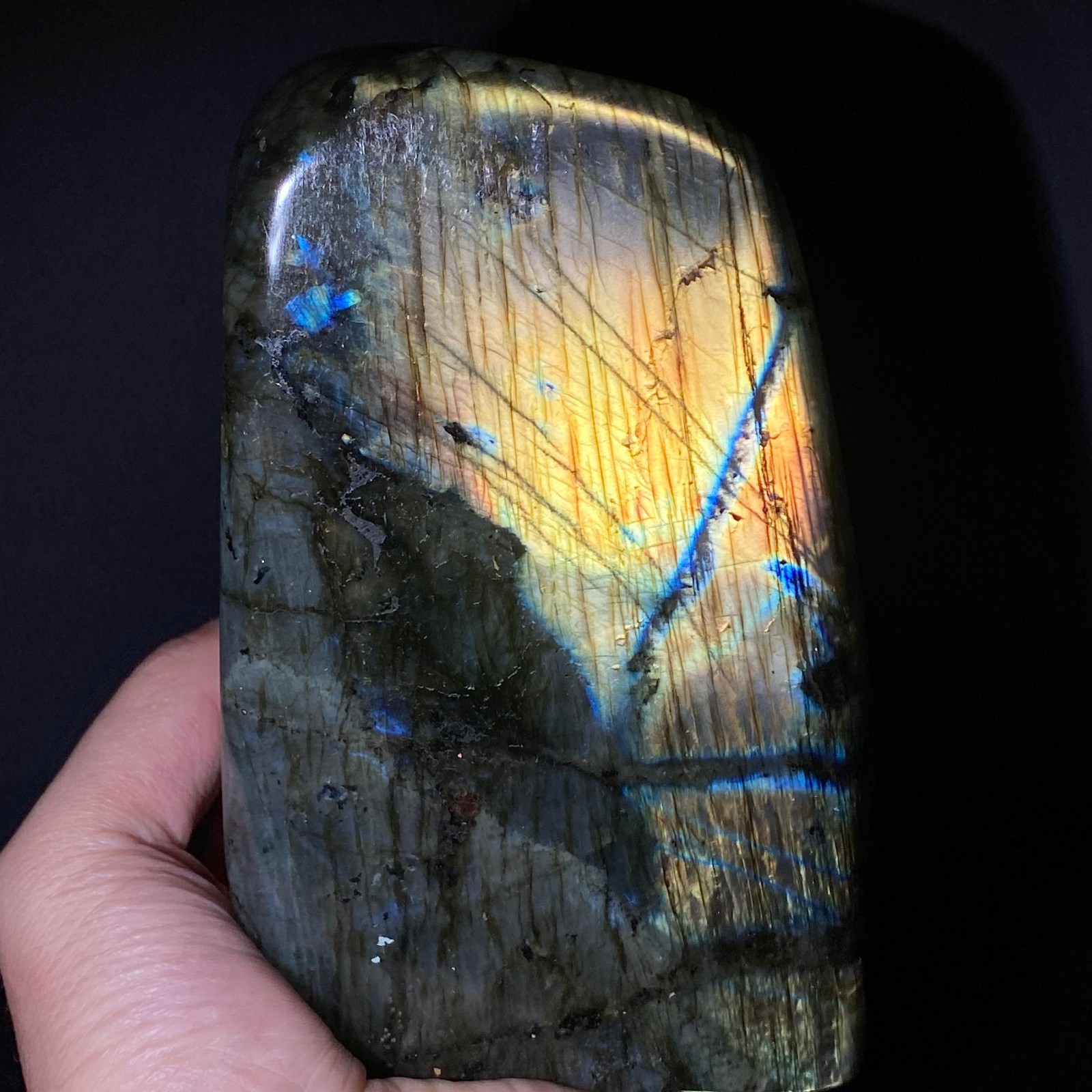 1560 Natural Gorgeous Labradorite QuartzCrystal Stone Specimen Healing