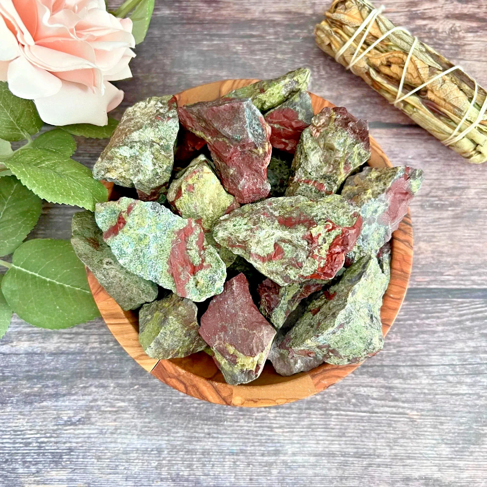 3PCS Raw Dragon Bloodstone Jasper Healing Crystal Rough Rock Specimen Gifts