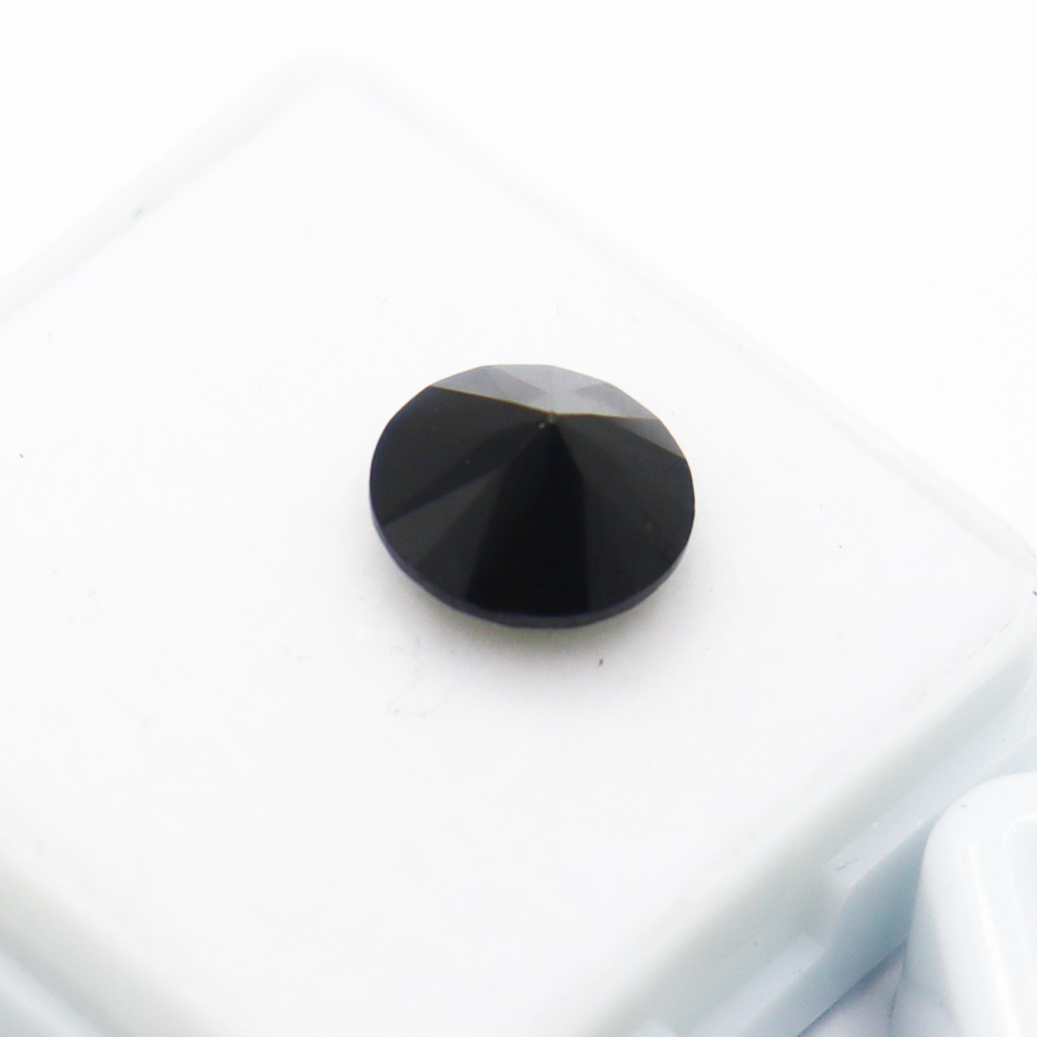 3.10 Natural Super Fine Black Round Cut Onyx GGI Certified Loose Gemstone
