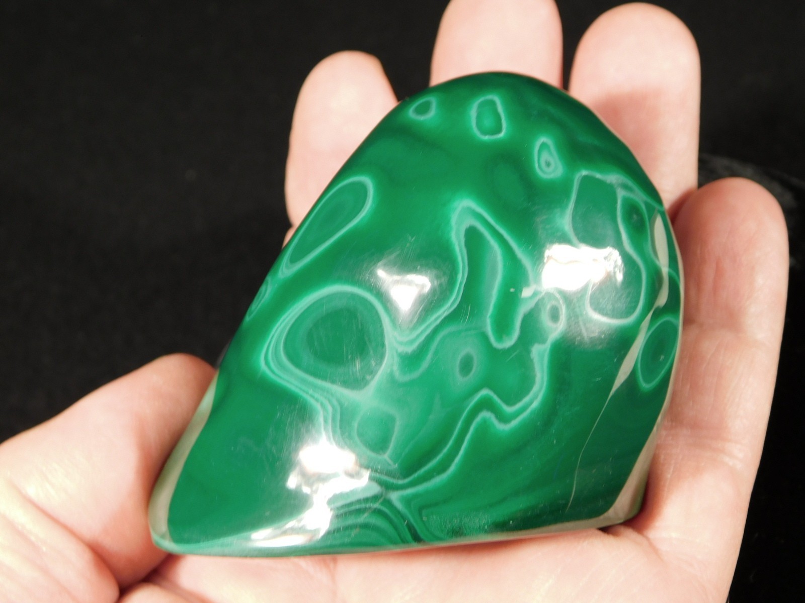 Big! Polished Deep GREEN Malachite STALACTITE or Stalagmite From the Congo 356gr