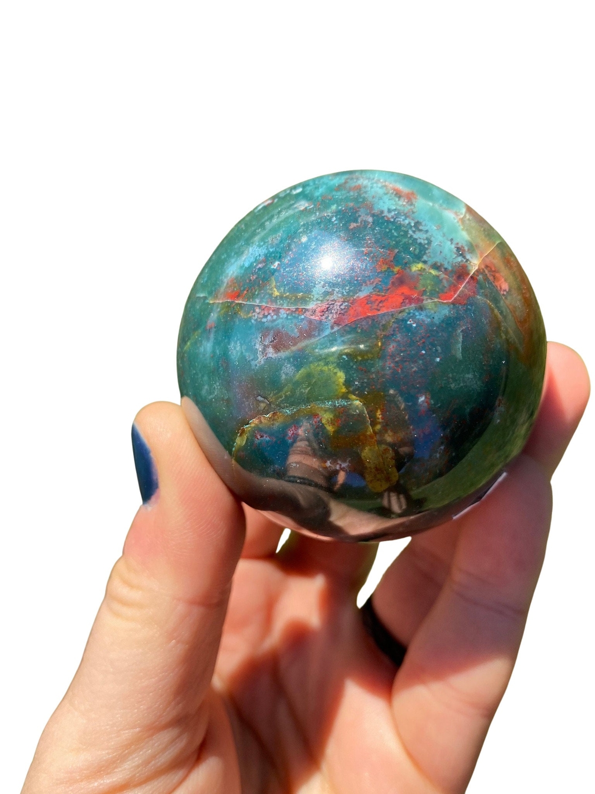 Bloodstone Sphere, Natural Bloodstone from India