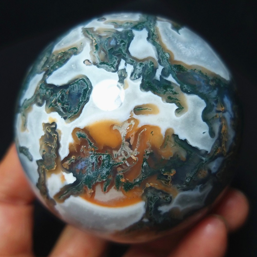 RARE 322.8G 61mm Natural Polished Colorful Agate Crystal Ball Madagascar B1706