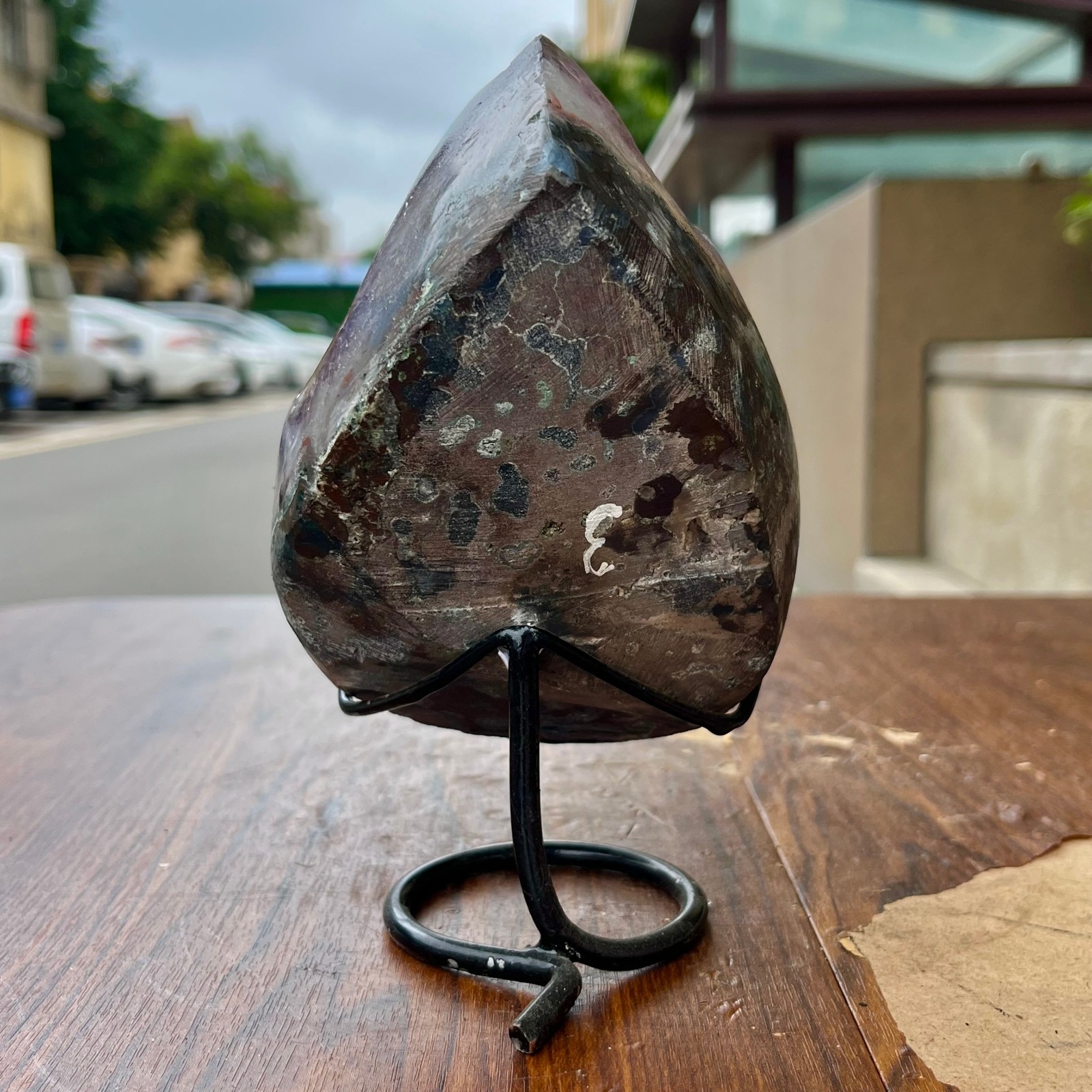 2.77LB High quality amethyst cave skeleton specimen+pedestal