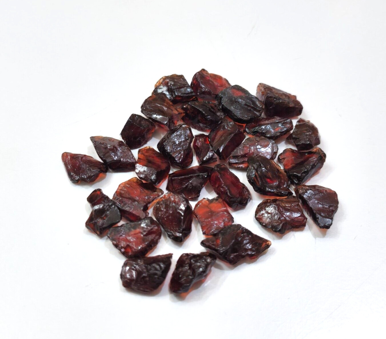 Attractive Red Garnet 29 Piece Raw Size 10-12 MM Red Garnet Gemstone For Jewelry