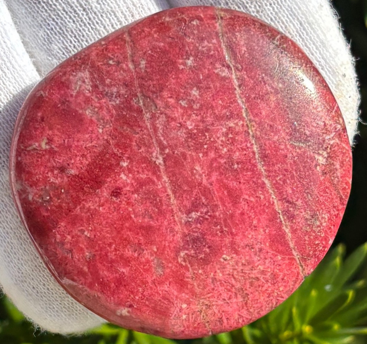 USA SALE 149g LOT 5 PALMSTONES THULITE CHAROITE THICK POCKET PALM STONES LARGE