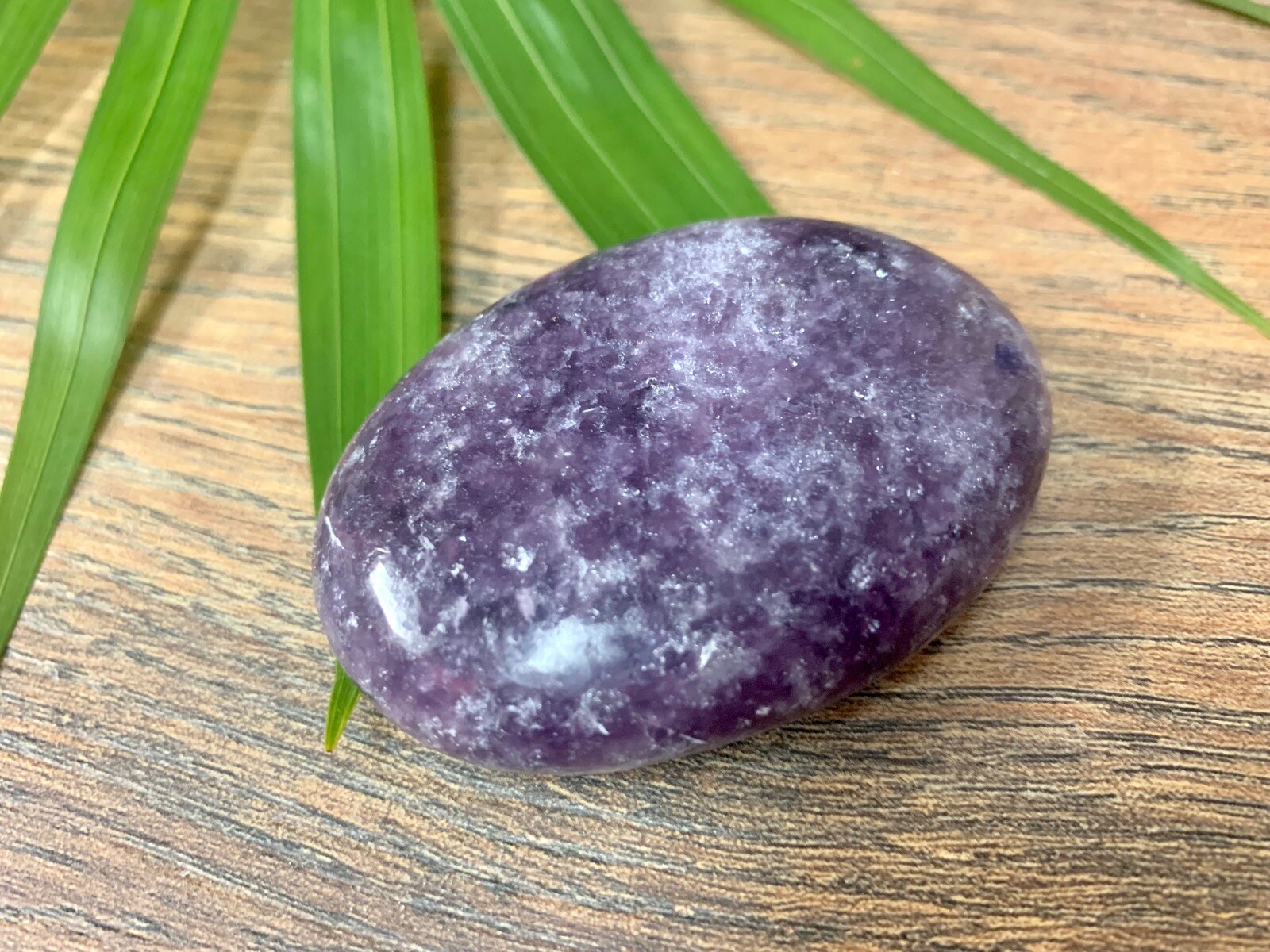 Lepidolite Palm Stone Large Soap Stone Flat Therapy Meditation Specimen Reiki