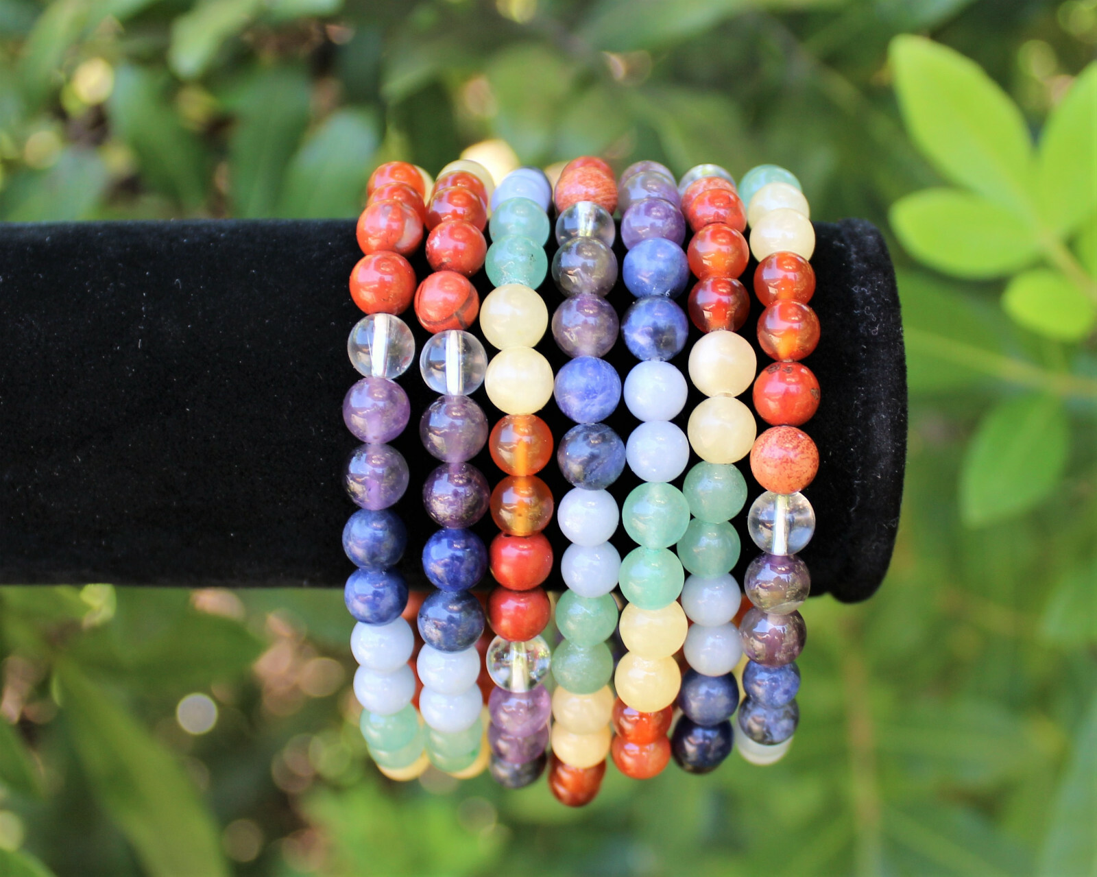 7 Chakra Bead Bracelet – 6 mm Round Gemstone Crystals (7 Chakra Bracelet)