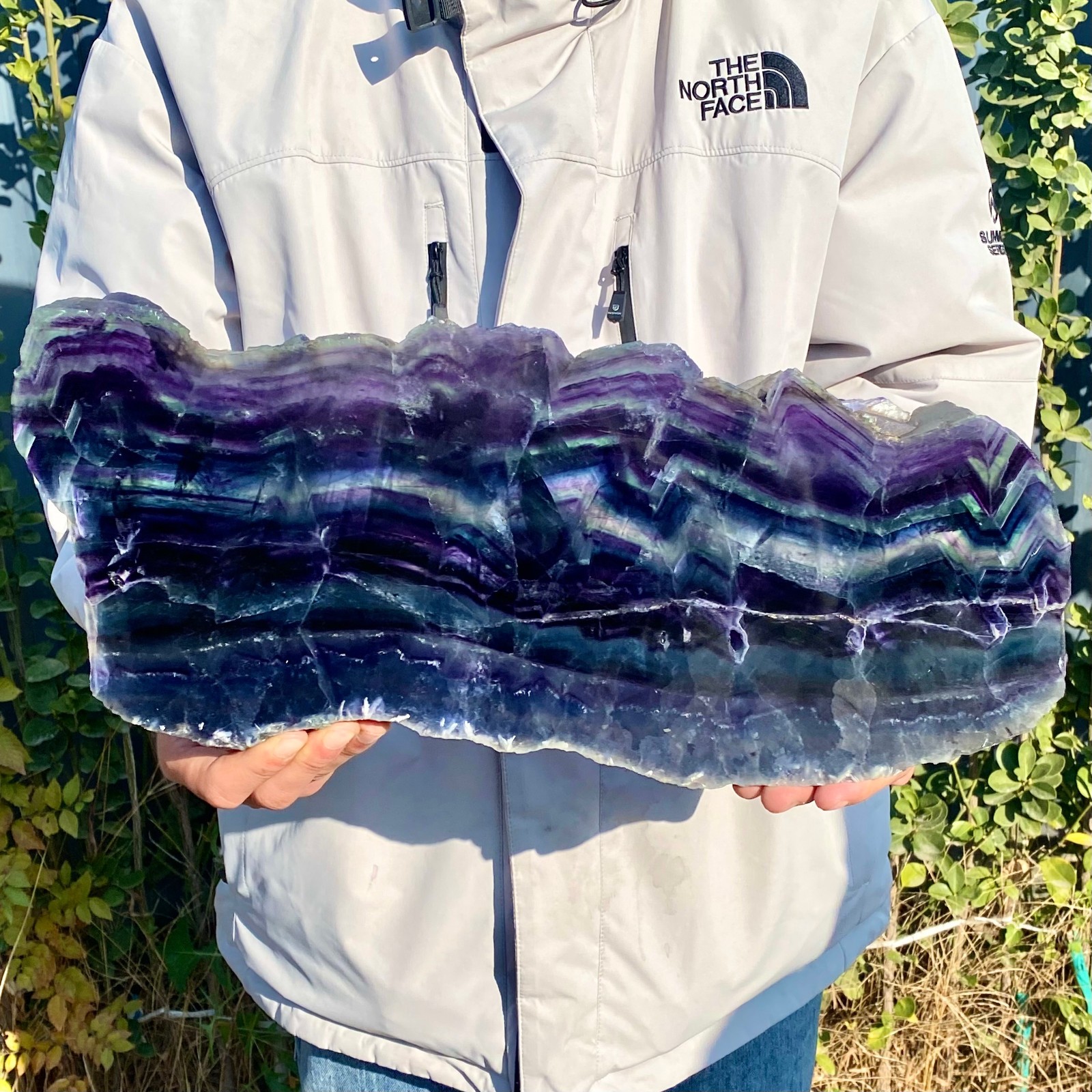 10LB Natural beautiful Rainbow Fluorite Crystal Rough slices stone specimens