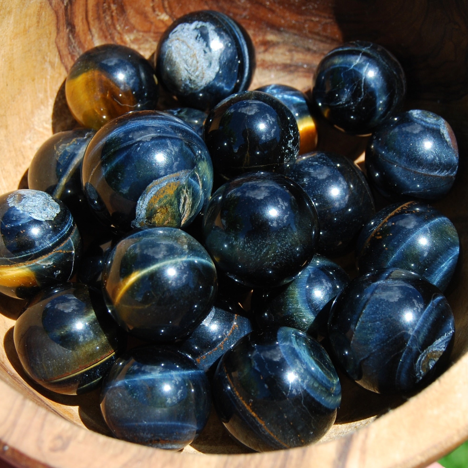 ONE Mini Blue Tiger Eye Crystal Sphere 15mm to 30mm