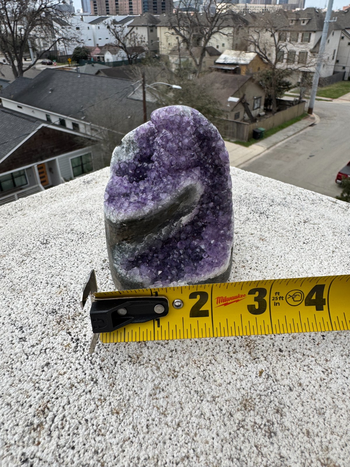 Amethyst Geode Crystal Cluster | 1 lb 4 oz | All Natural, Cut-Base |