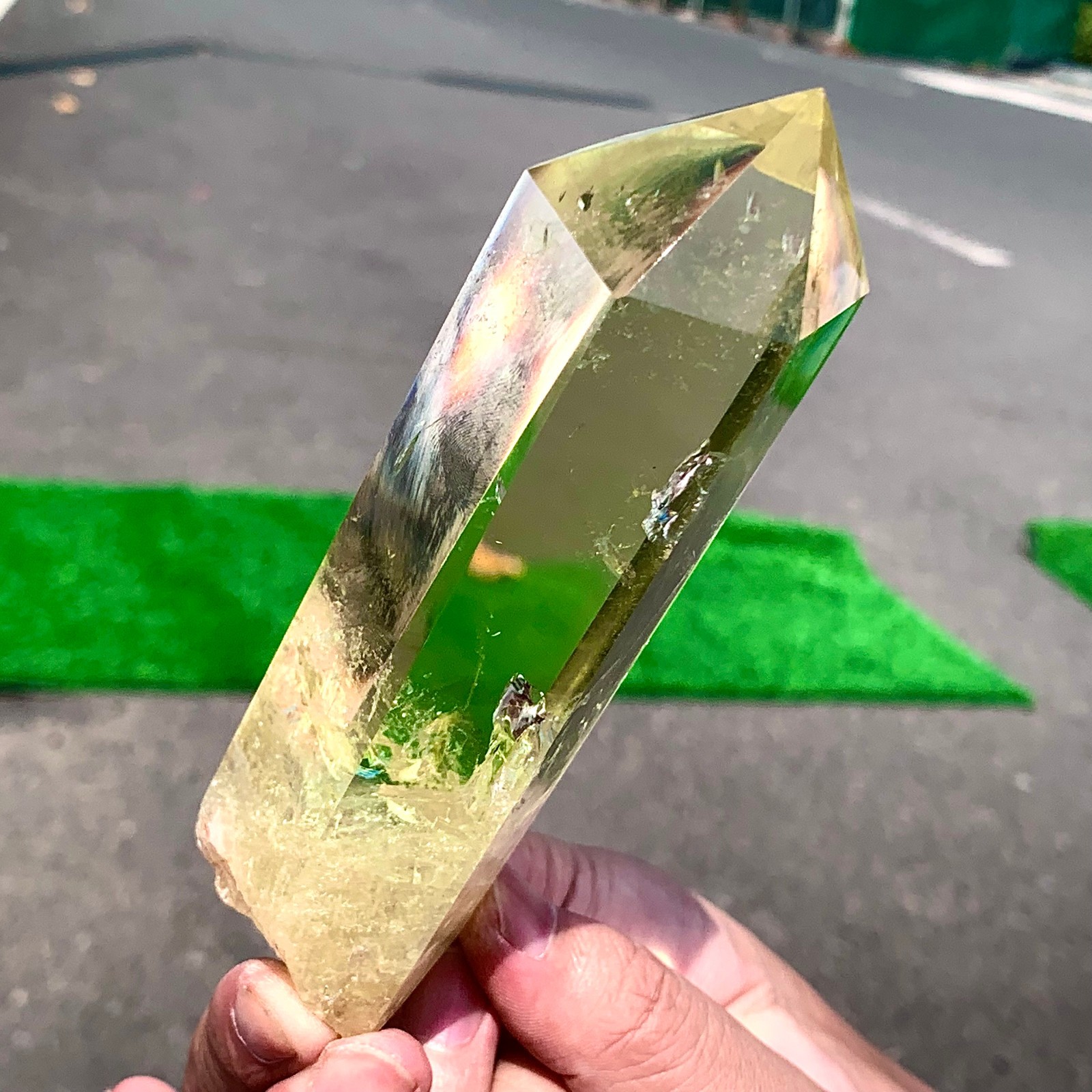 284G Natural citrine obelisk tower wand points spiritual healing