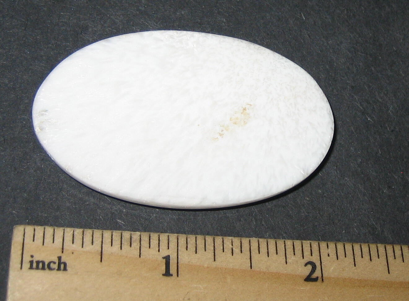55x34mm POLISHED NATURAL SCOLECITE CRYSTAL STONE OVAL CABOCHON INDIA ~ 15.6g *4
