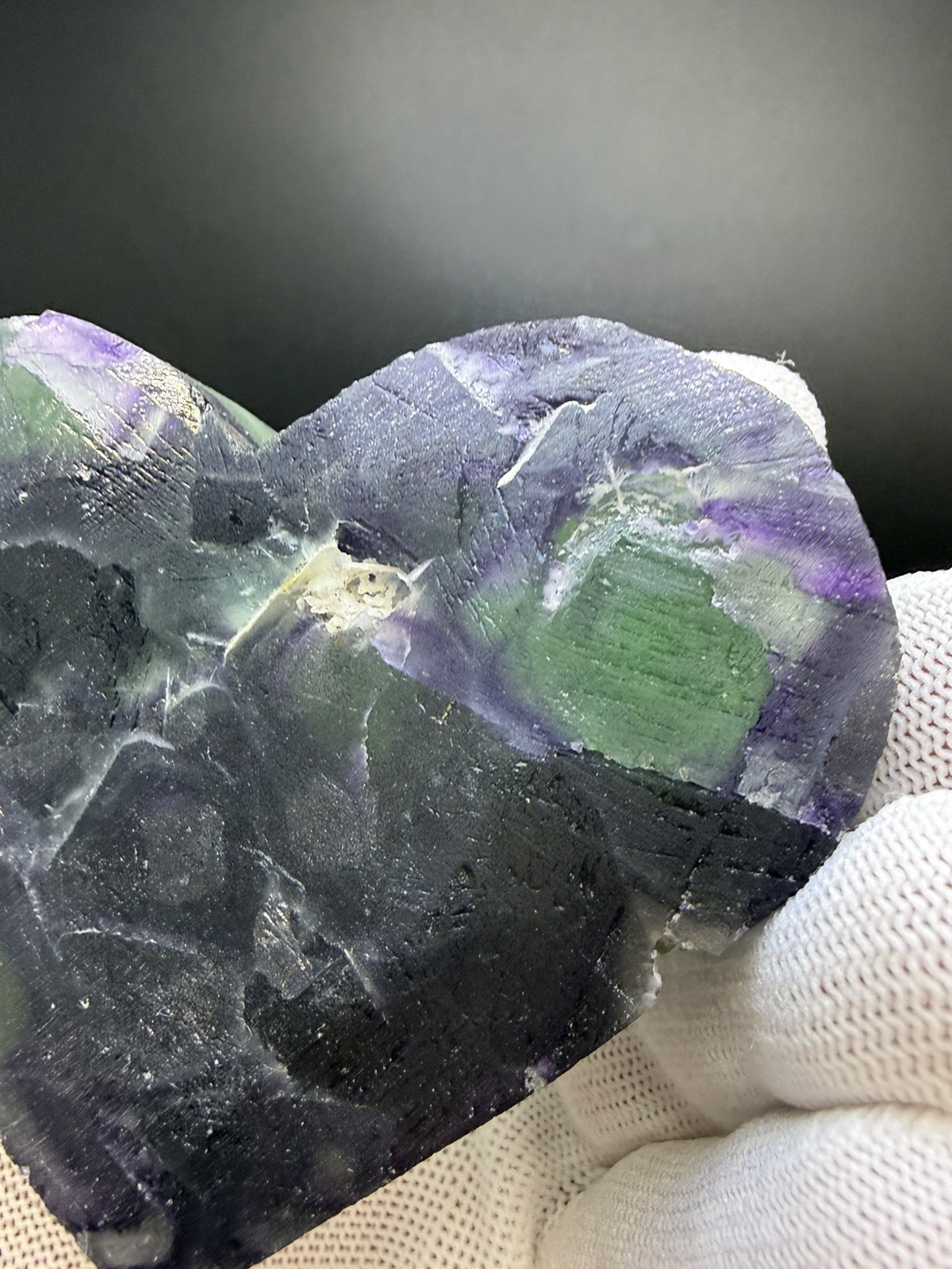Multi-Colored Natural Rough Faced Fluorite Heart Specimen! Minerals, Crystals!
