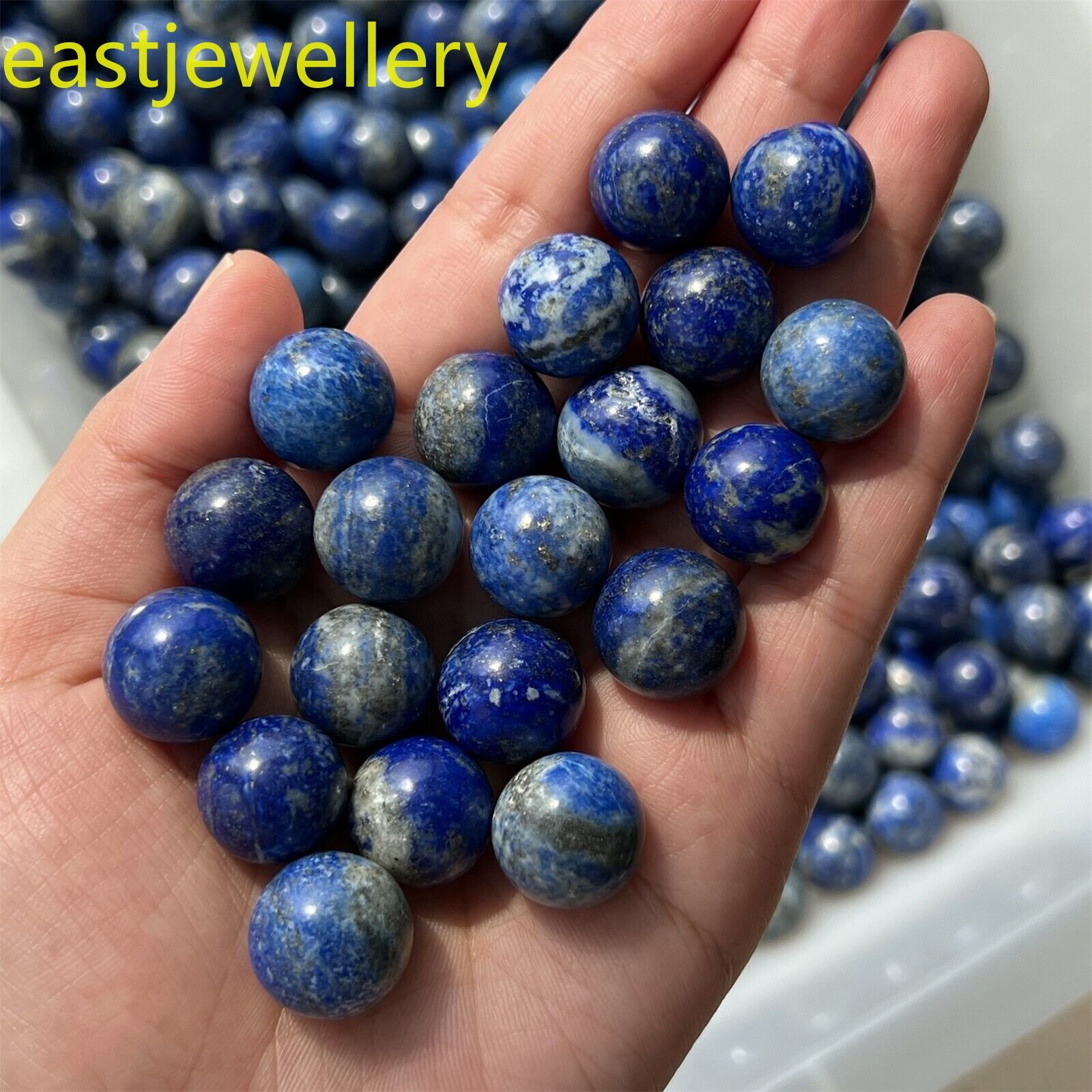 12pcs Natural Lapis Lazuli jasper ball quartz crystal carved Sphere gem 15mm+