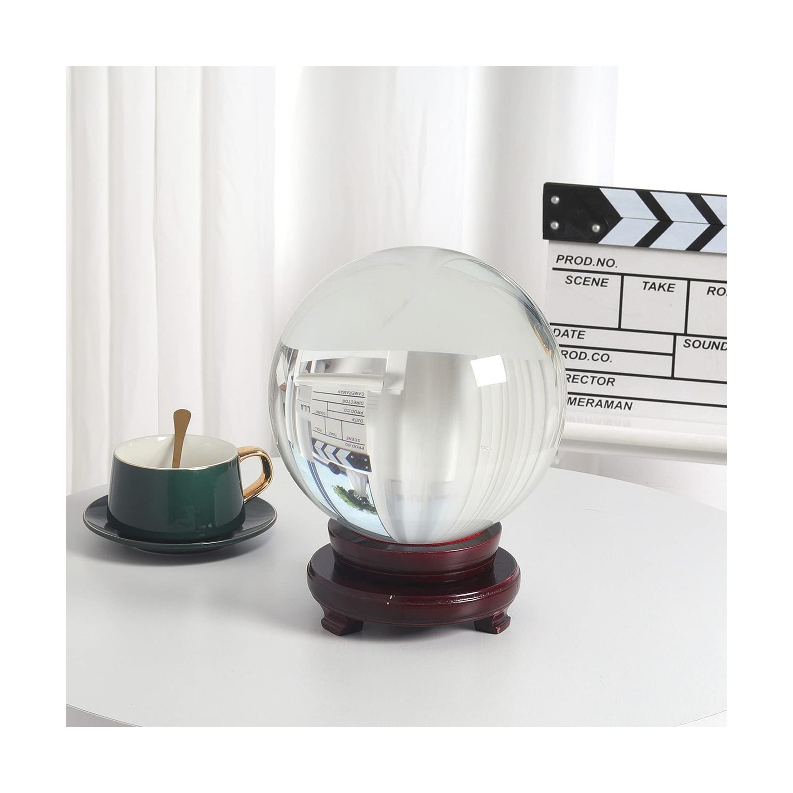 LONGWIN 200mm(8 inch) Huge Clear Divination Crystal Ball Meditation Glass Sph…