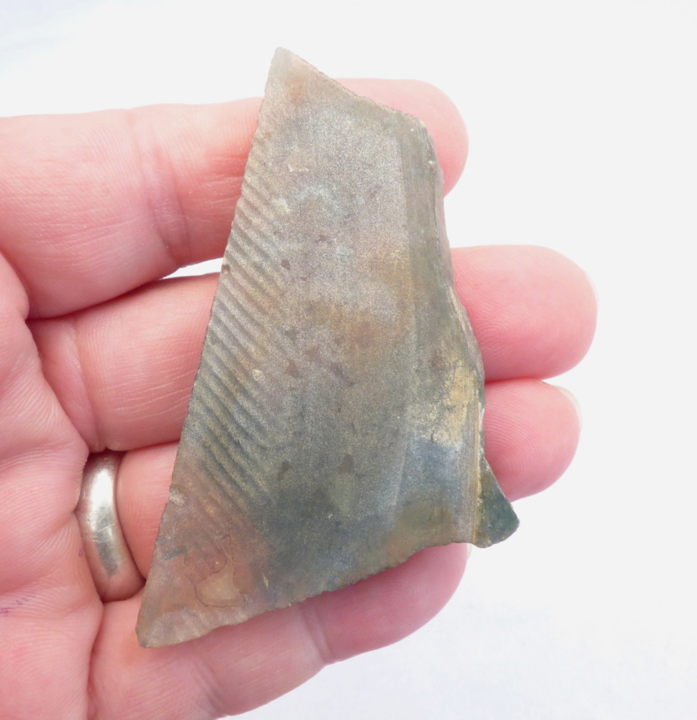Red Green Moss Agate Slice UNPOLISHED For Collector or Lapidary 6.5cm x 3.5cm