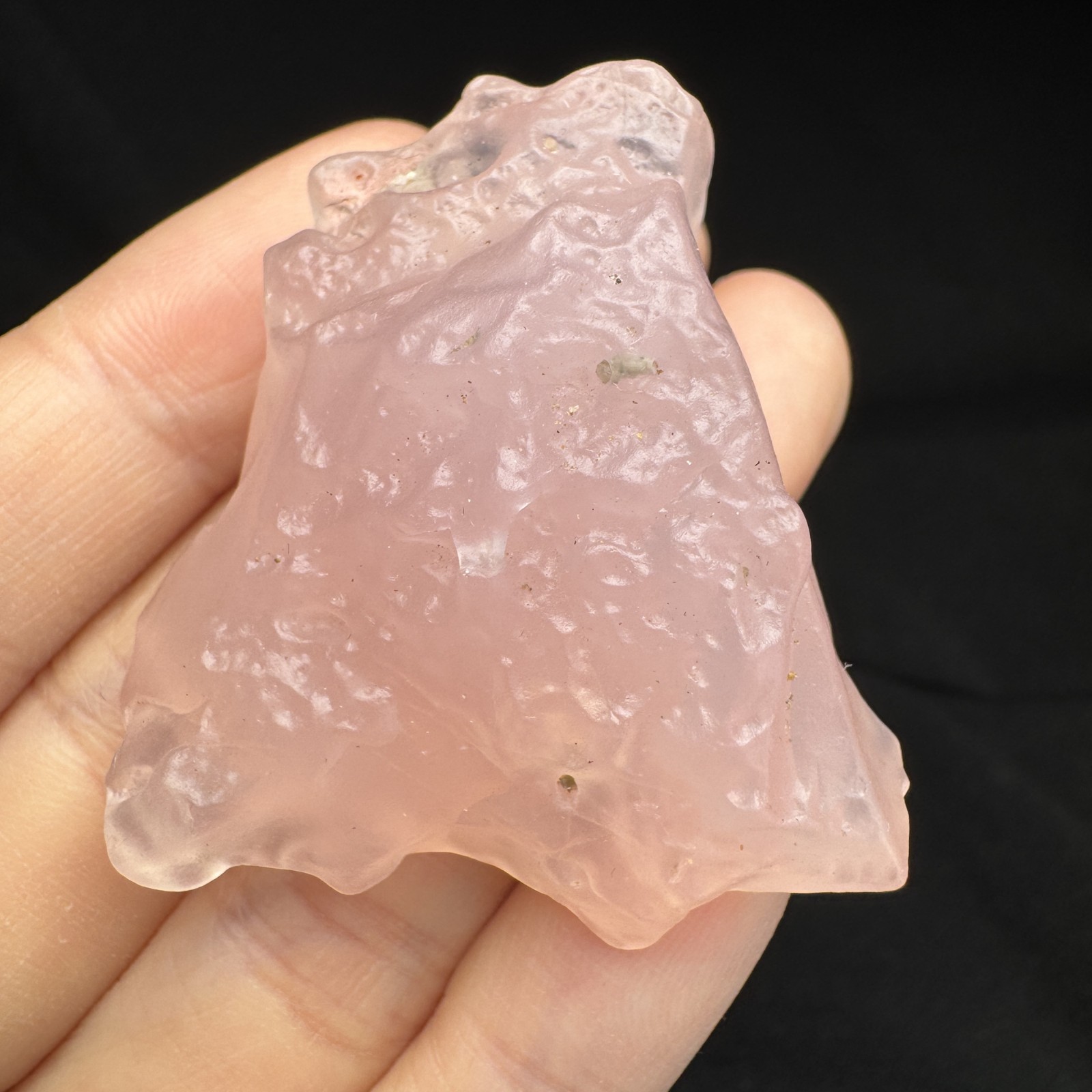 4.4cm/32g Raw & Natural Alxa Gobi Icy-Pink Agate, Inner Mongolia-5920