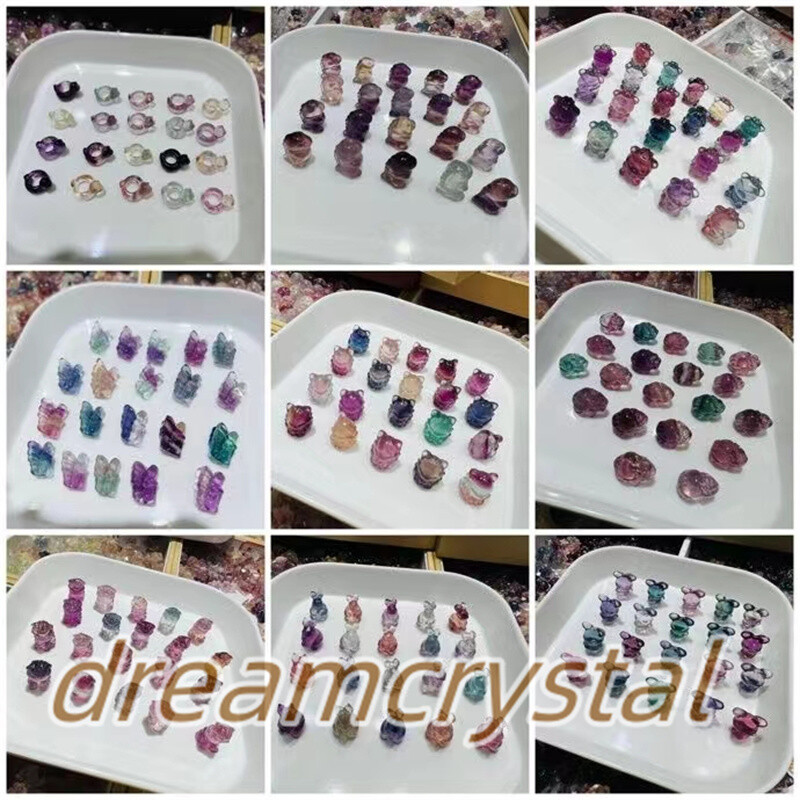100pc Natural Fluorite Crystal Skull Mini Hand Carved Quartz Reiki Gifts Random