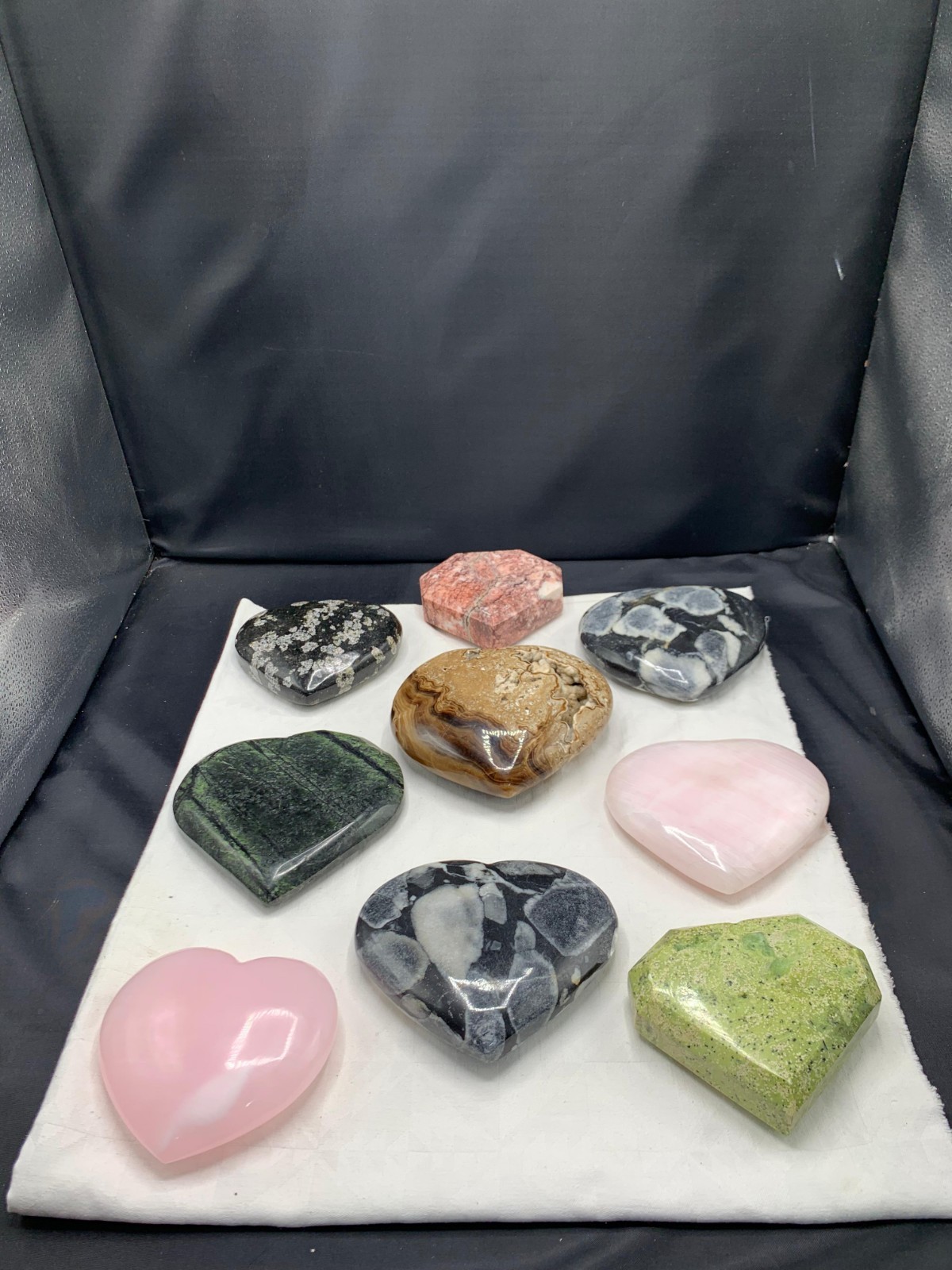 10.5KG Mixed Gemstone Hearts Bulk Lot Large Size Crystal Hearts Premium Quality