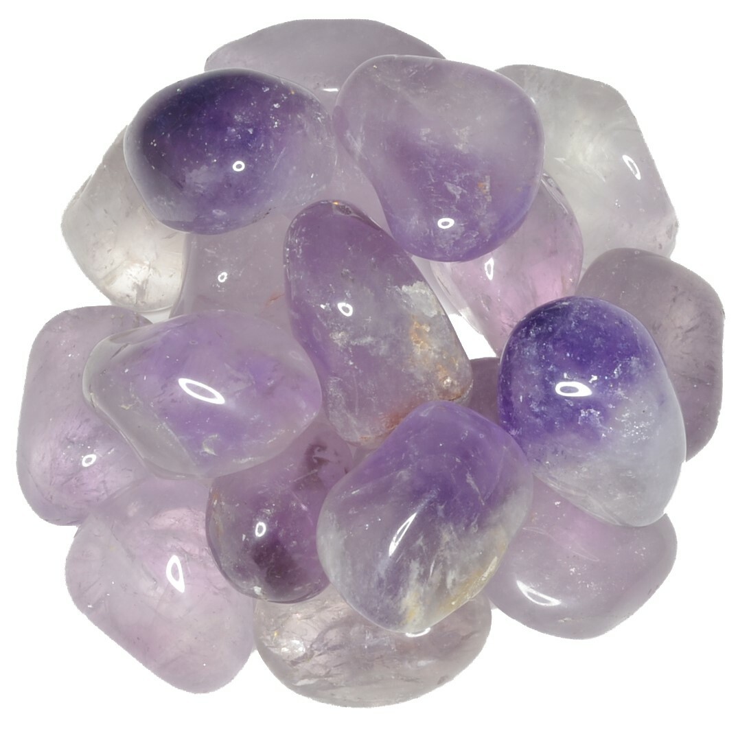 1/2 lb Amethyst Tumbled Stones – Grade 2 – Large – 1.25″ to 1.75″ Avg.