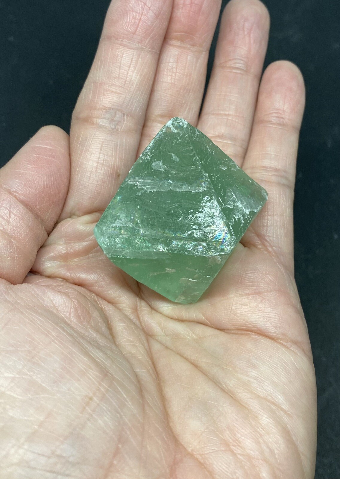 Fluorite Octahedron Green 66g, Aura, Feng Shui, Crystal Healing