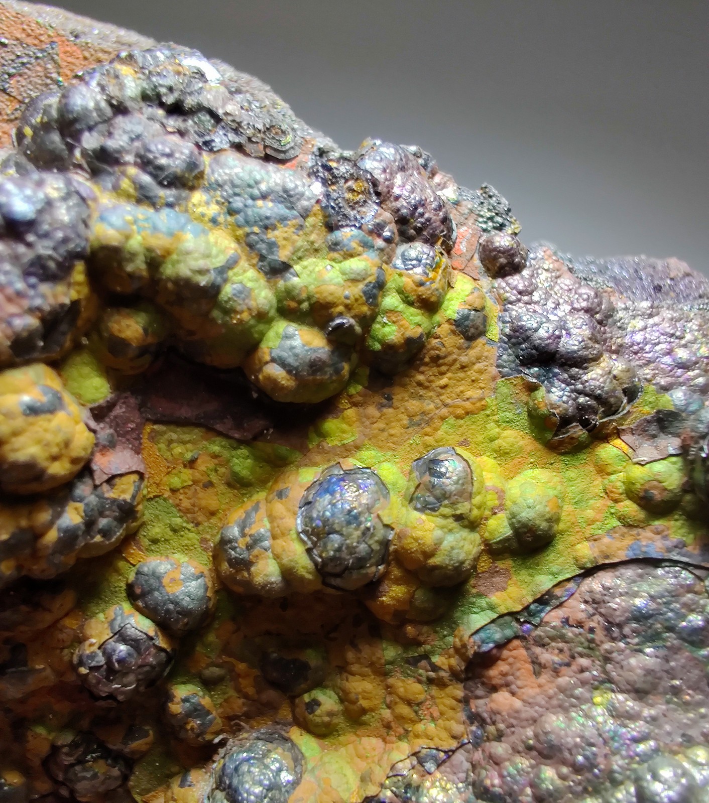 Rainbow colored Hematite and Kyanite. Graves Mountain, Georgia. 316 grams.