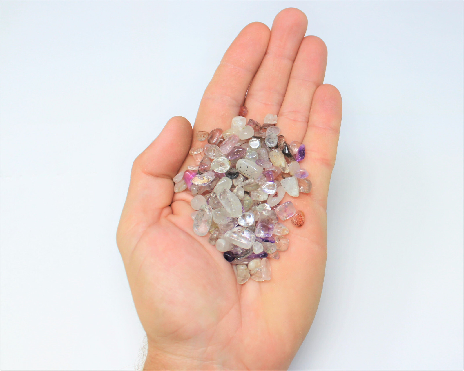 Super 7 Semi Tumbled Gemstone Mini Chips 5 – 7mm (‘A’ Grade Wholesale Bulk Lots)