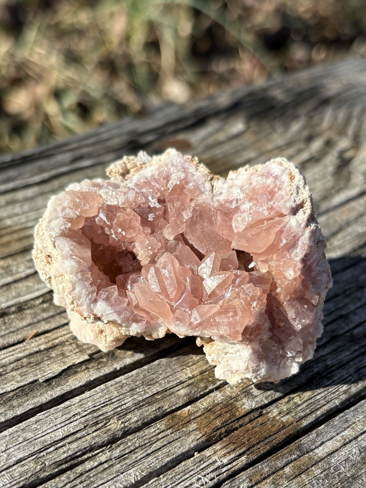 Bright Pink Amethyst Crystals- Natural 1.8” Druzy Pink Amethyst Geode Argentina