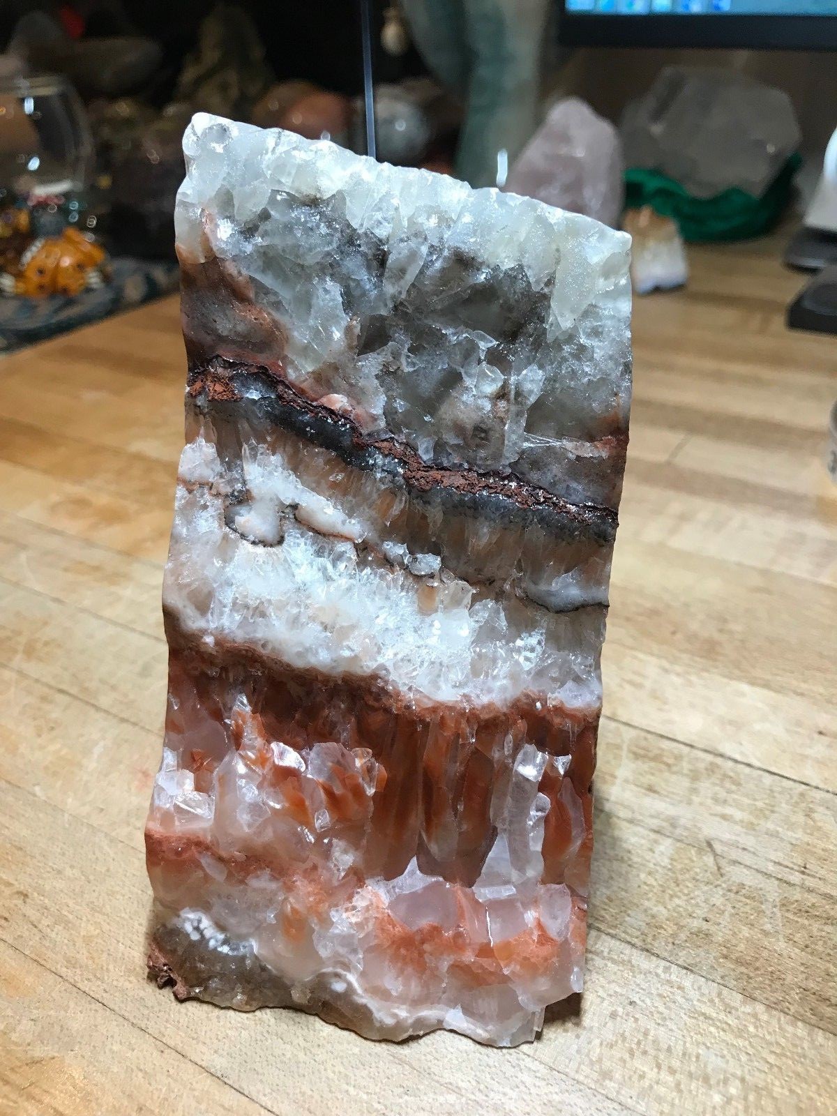 Multicolored Calcite Crystal Mineral Gemstone Medium Natural Rock Specimen 004