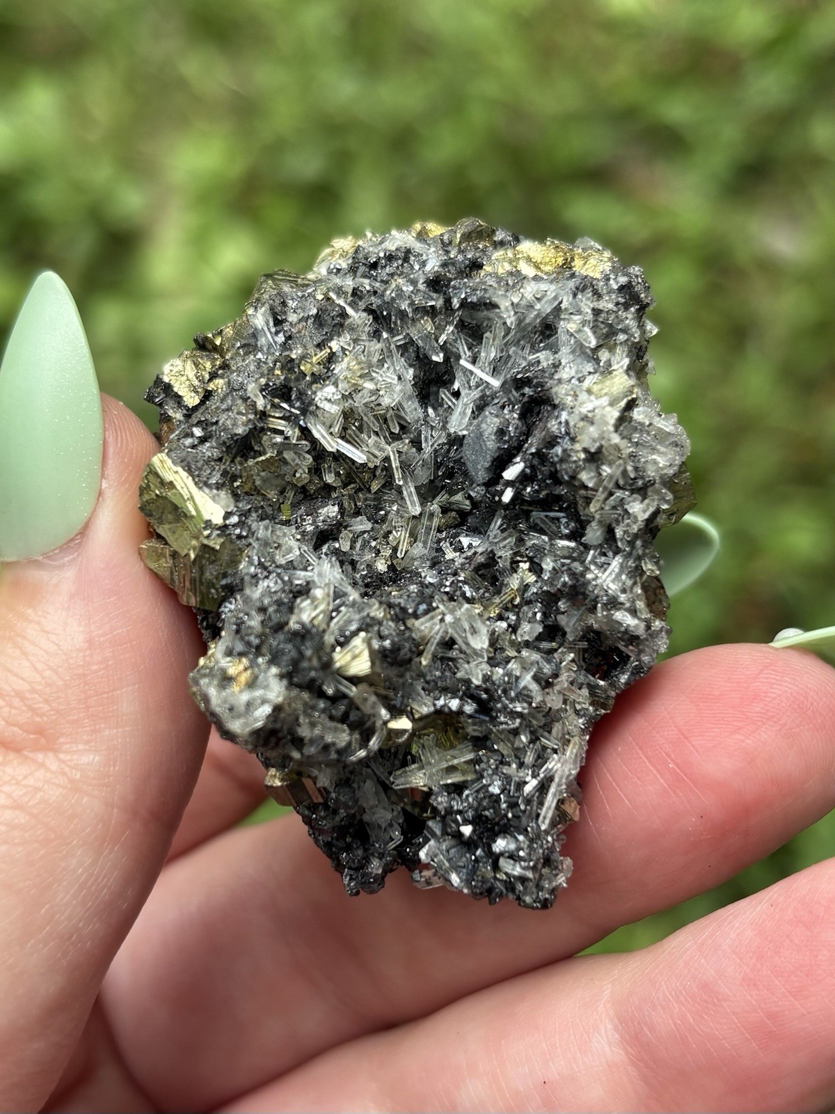 Natural Pyrite Cubes With Clear Quartz- Sparkly 1.8” Pyrite Sphalerite & Quartz