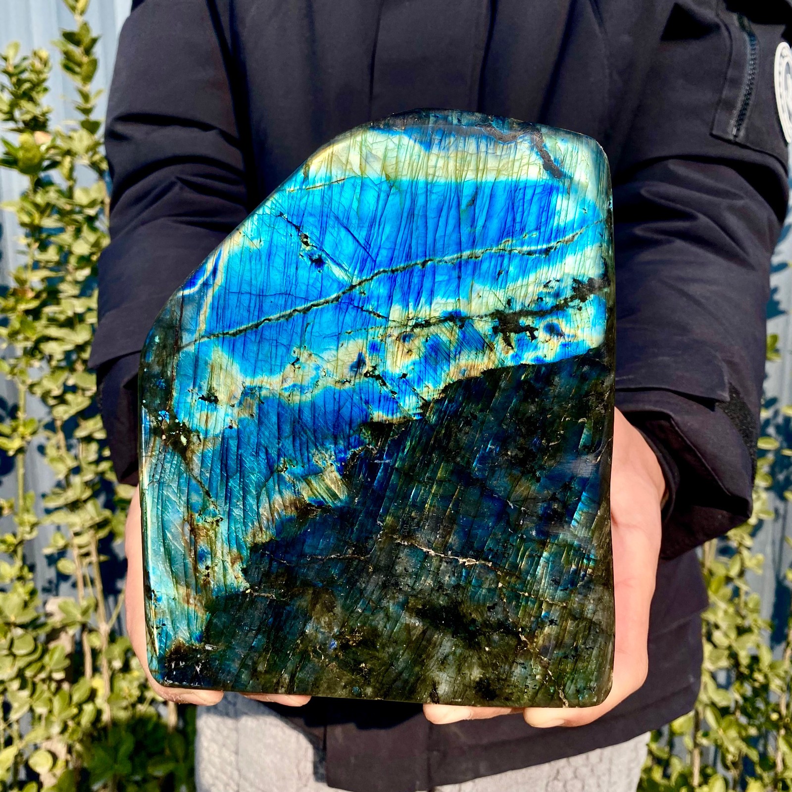 8.19LB Natural Gorgeous Labradorite Quartz Crystal Stone Specimen Healing