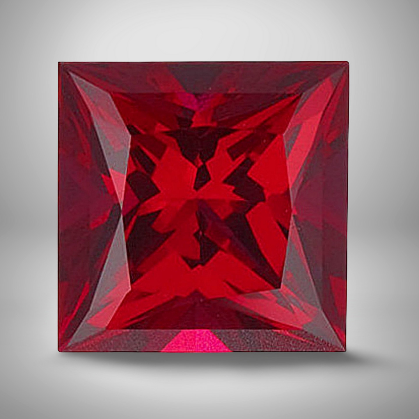 Ruby Square Cut Gemstone 6 Cts – 13 mm Lustrous Loose Gem