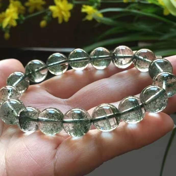 Natural Green Phantom Crystal Quartz Bracelet Adult Collectibles