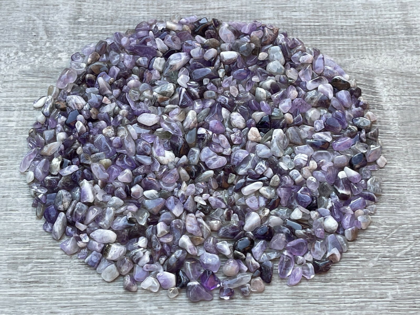 Grade A++ Chevron Amethyst Semi Tumbled Gemstone Chips 4-12mm,Wholesale Bulk Lot