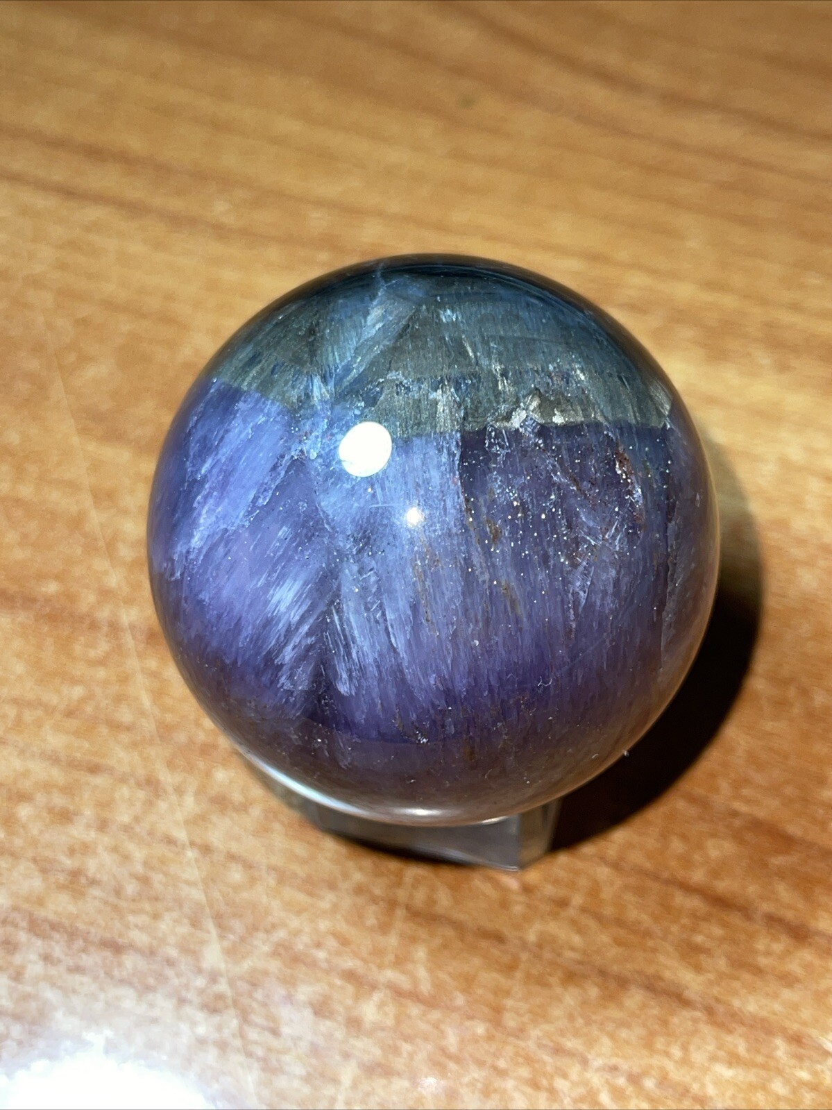 Auralite 23 Crystal Sphere Ball Orb With Excellent Flash 46.9mm 143g