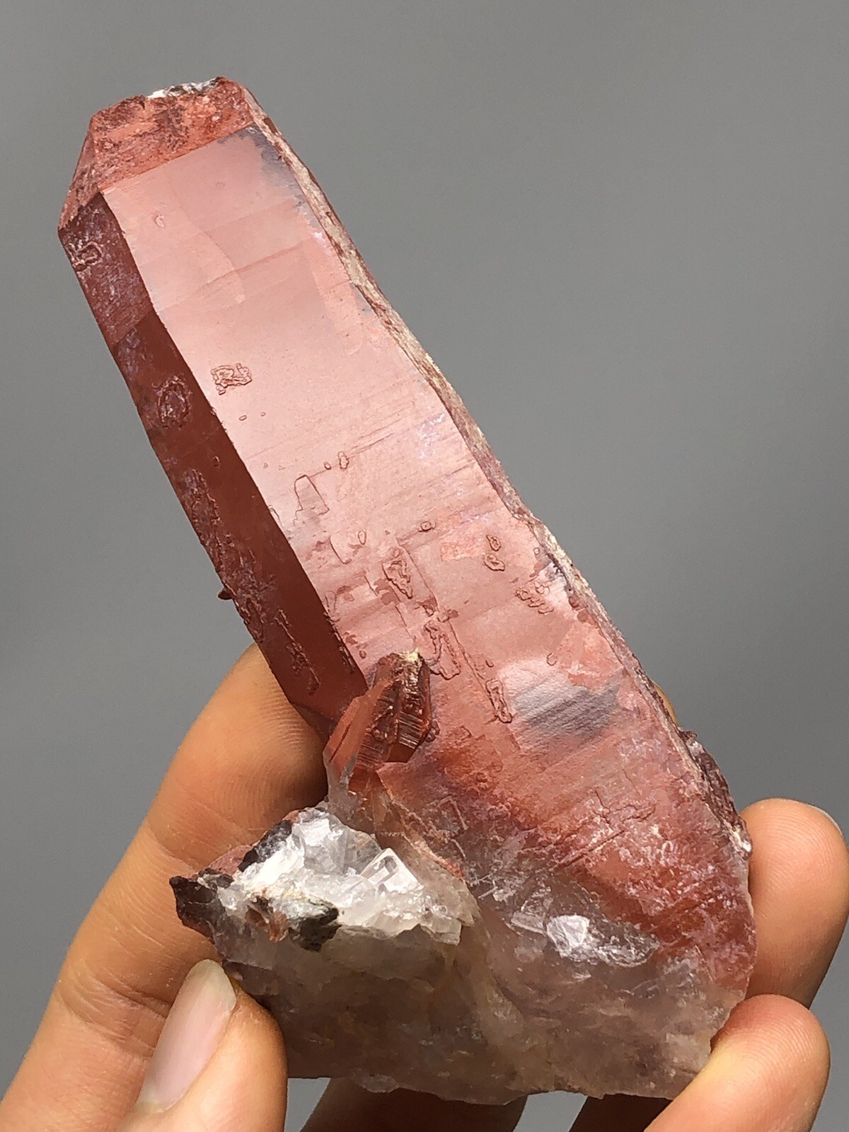 Red Quartz Tabular Wand Crystal Cluster Point Morocco 3.4oz N34