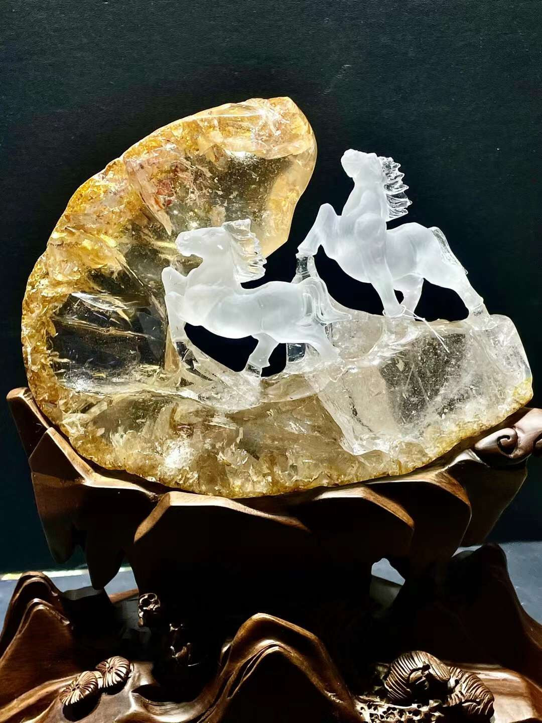 9.9LB Top Natural Fire Quartz Uorse Crystal Cluster Mineral Specimen Reiki Skull
